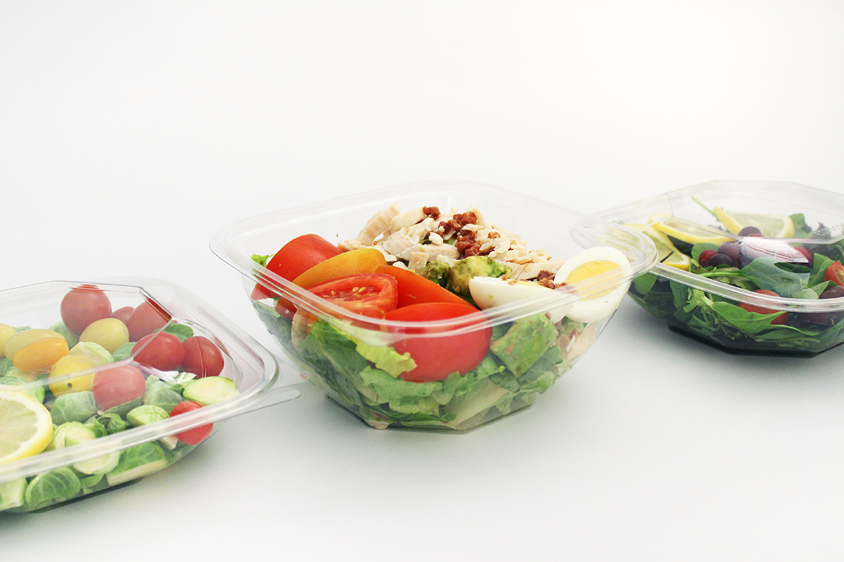 1500 ml Recyclable Square Salad Tray Food Box
