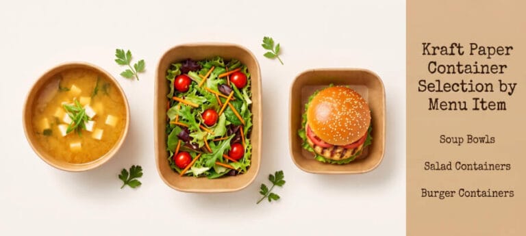 Kraft Paper Container Selection by Menu Item: Soup Bowls, Salad and Burger Containers