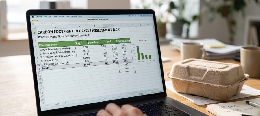 How to Calculate the Carbon Footprint of Plant Fiber Packaging: A Guide for B2B Buyers