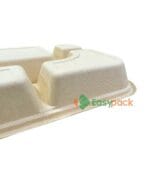 Rectangular 5-Compartment Bagasse Container