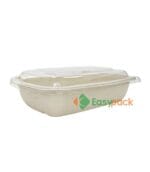Rectangular Bagasse Takeout Container 32 oz
