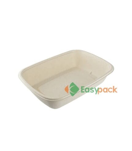 Rectangular Bagasse Takeout Container 32 oz