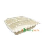 Square 3-Compartment Bagasse Container 33 oz