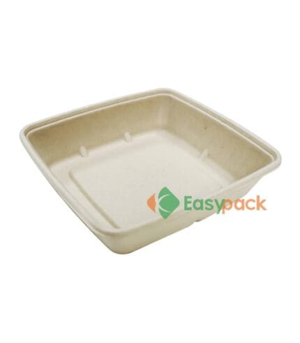 Square Bagasse Takeout Container 47 oz