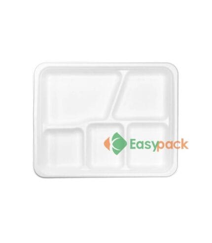 5-Compartment Bagasse Tray