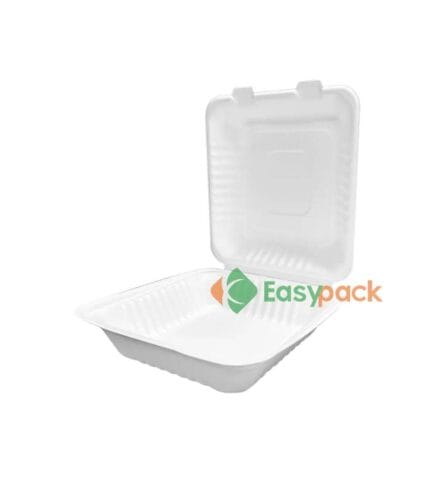 9 Inch Bagasse Clamshell Container