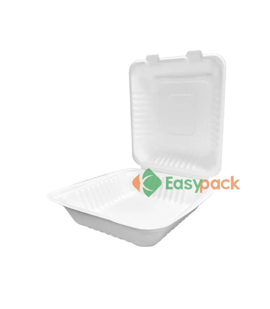 bagasse-clamshell-boxes-sc-900 9 Inch Bagasse Clamshell Container