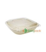 Extra-Large Square Bagasse Salad Box 48 oz
