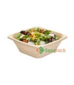 High-Capacity Square Bagasse Salad Box 32 oz