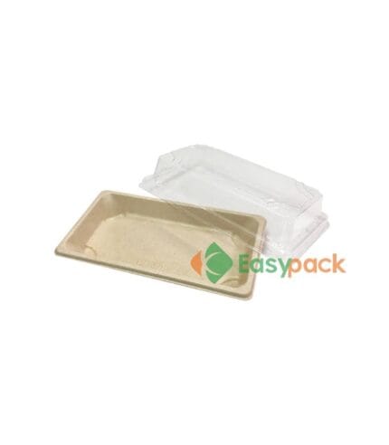 Bagasse Sushi Box with Lid 4 oz
