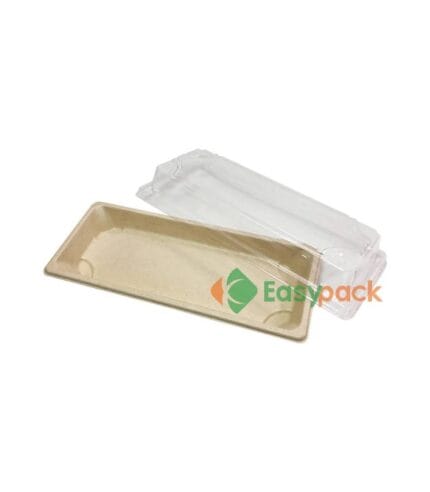 Bagasse Sushi Box with Lid 6 oz