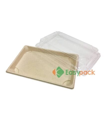 Bagasse Sushi Box with Lid 15 oz