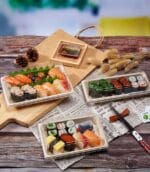 Sugarcane Bagasse Sushi Trays