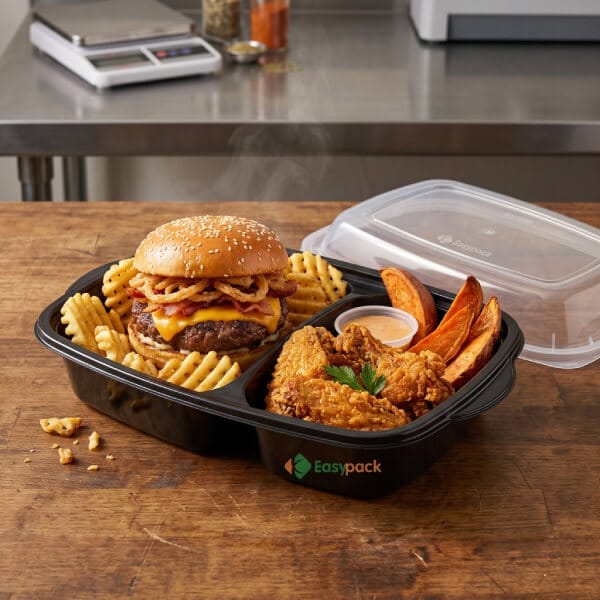 Microwave-Safe PP Containers for Burgers and Fried Chicken