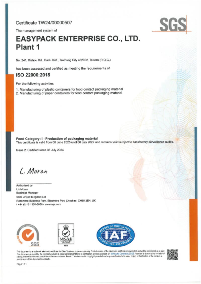 ISO 22000:2018 Food Safety Management System