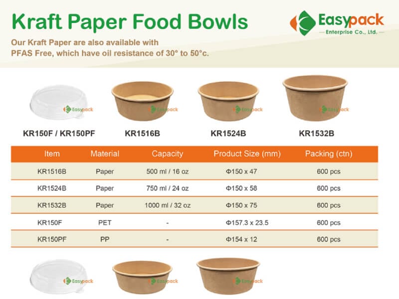Kraft Paper Bowls and Sushi Boxes