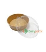 Round Kraft Paper Soup Bowl with Lid 500ml (16oz)