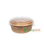 Round Kraft Paper Soup Bowl with Lid 500ml (16oz)