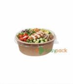 Round Kraft Paper Soup Bowl with Lid 500ml (16oz)