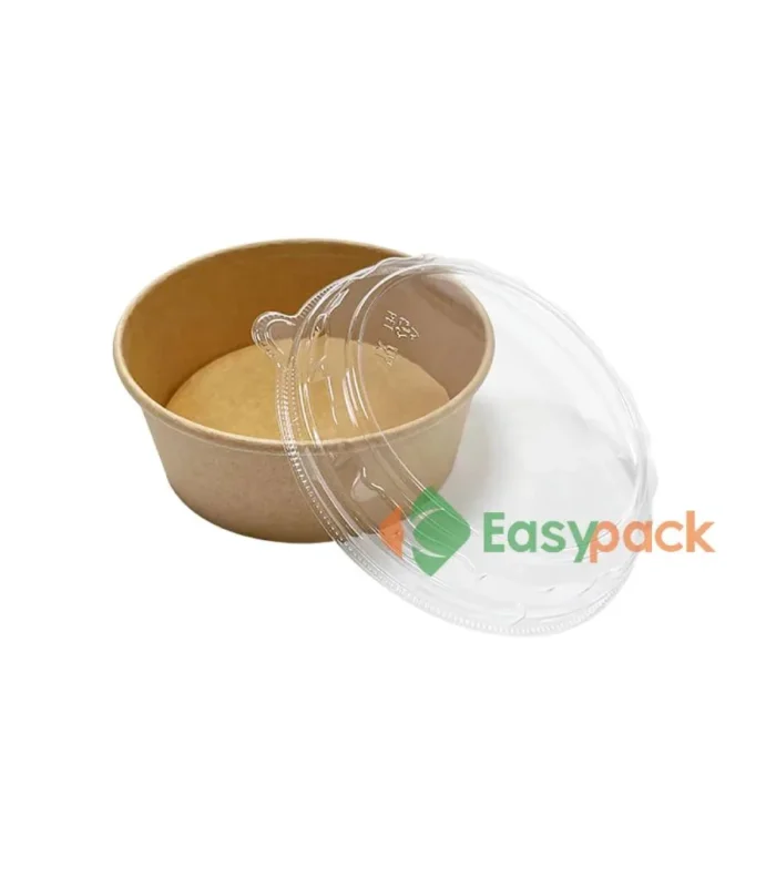 Kraft Paper Bowl with Lid 750ml (24oz) | 750cc Paper Bowl Wholesale ...