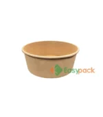 Round Kraft Paper Bowl with Lid 750ml (24oz)
