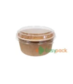 Round Kraft Paper Bowl with Lid 750ml (24oz)