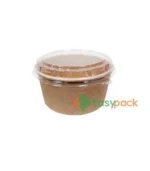 Round Kraft Paper Bowl with Lid 1000ml (32oz)