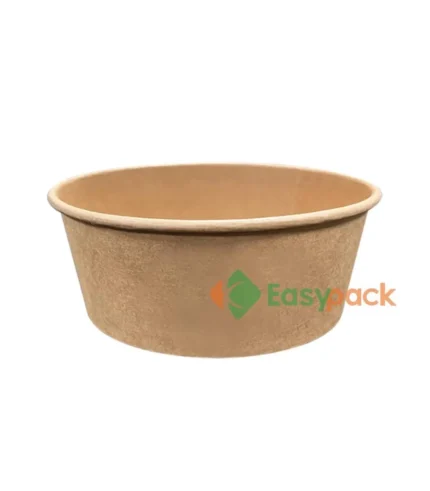Round Kraft Paper Bowl with Lid 1000ml (32oz)