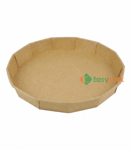 Kraft Paper Round Catering Trays 15 Inch
