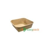 Square Kraft Paper Takeout Container 700ml (24oz)