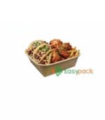 Square Kraft Paper Takeout Container 700ml (24oz)