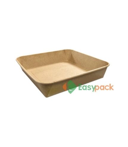 Square Kraft Paper Takeout Container 1800ml (60oz)
