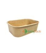 Rectangular Kraft Paper Takeout Container 650ml (22oz)