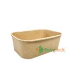 Rectangular Kraft Paper Takeout Container 750ml (24oz)