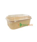 Rectangular Kraft Paper Takeout Container 750ml (24oz)