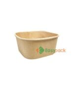 Square Kraft Paper Takeout Container 750ml (24oz)