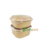 Square Kraft Paper Takeout Container 750ml (24oz)