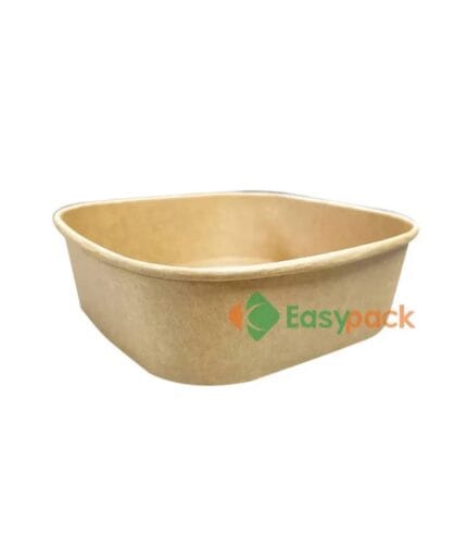 Square Kraft Paper Takeout Container 1000ml (32oz)