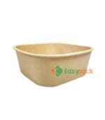 Square Kraft Paper Takeout Container 1300ml (42oz)