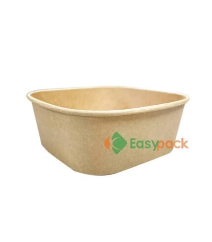 Square Kraft Paper Takeout Container 1300ml (42oz)