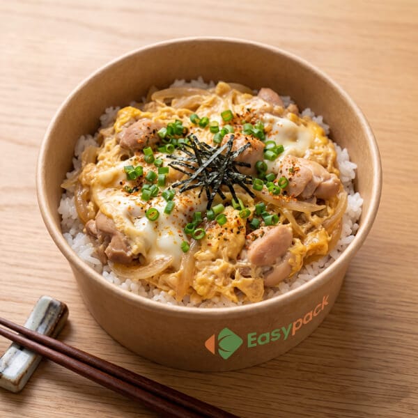 Kraft Paper Bowls For Donburi and Rice Bowl Service