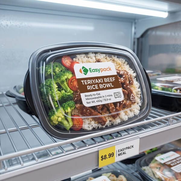Microwavable Bento Box For Supermarket Ready-to-Eat Meals