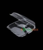 3-Compartment Plastic Clamshell Container 9 inch