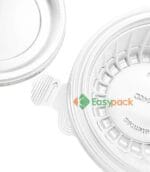 Clamshell Lid Compartment Microwaveable Heat Resistant Bowl 1000 ml