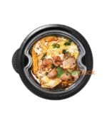 Microwaveable Heat Resistant Bowl with PP Transparent Lid 1000 ml