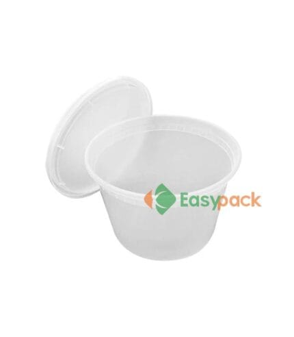 Microwaveable Deli Cup with Lid 16 oz