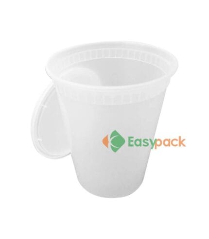 Microwaveable Deli Cup with Lid 32 oz