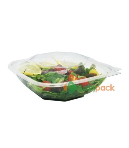 Square Plastic Salad Packaging Box 1000 ml