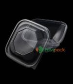 Square Plastic Salad Packaging Box 1500 ml