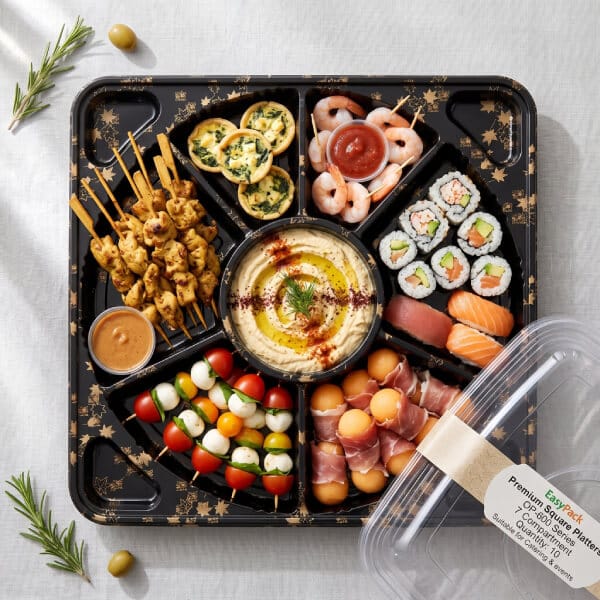 Plastic Catering Tray For Multi-Item Catering Setups